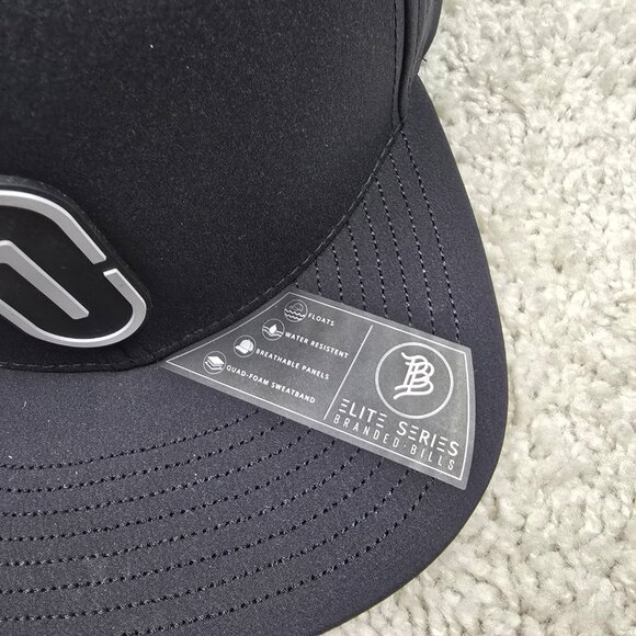 Branded Bills Elite Series Classic Black Hat Made in USA  Logo Snapback One Size - Picture 3 of 5